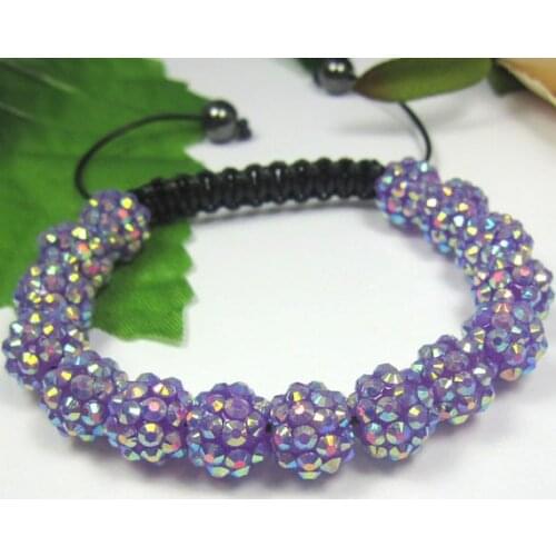New MTUKOYF hot micro pave CZ Disco RESIN Bracelet fasion Giftjewelry Discount crystal yhfg3