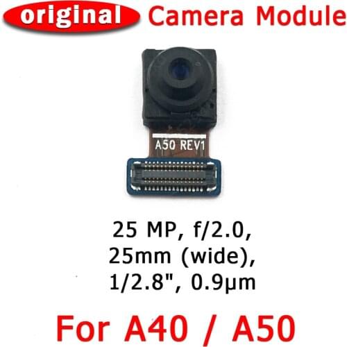 Original Front Camera For Samsung Galaxy A40 A50 Main Facing Frontal Camera Module Flex Cable Replacement Spare Parts