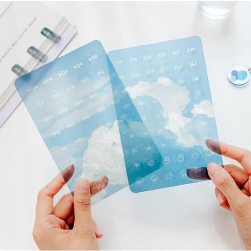 6 sheets of translucent twilight sunset waterproof bookmarks stationery books newspapers labels school office supplies