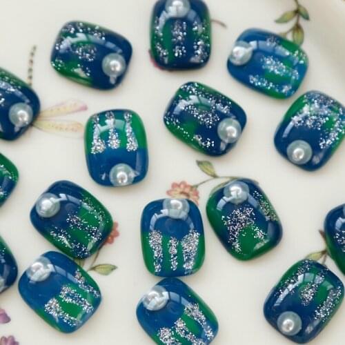 Retro feeling forest feeling Japanese earrings ear clips patch resin diy materials handmade jewelry making paste accessories