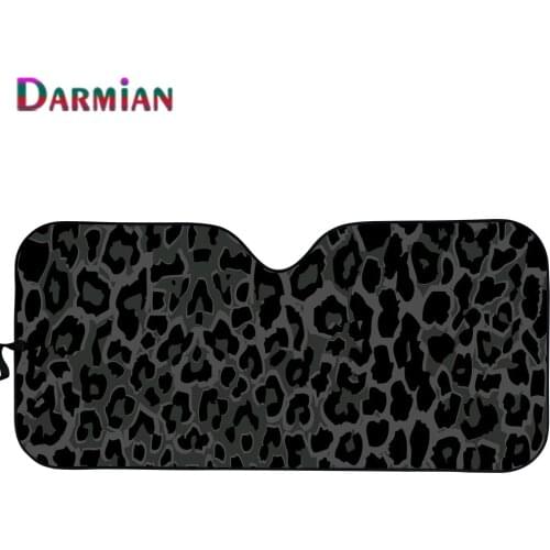 DARMIAN Car Vehicle Windows Sunshade Interior Protector Color Leopard UV Protect Foldable Front Windshield Car Sunshades 2021