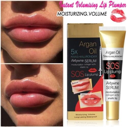 SOS Lip Plumper Lip Maximizer Lip gloss Collagen Lip Plumping Gloss Moisturizer Repair Lip Extreme Volume Essence Lips Enhancer
