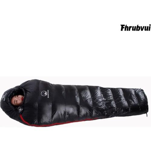 Goose Down Mummy Sleeping Bag Winter Nylon Waterproof Warm Sleeping Bag Portable Camping Travel