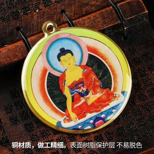 Tibetan Native Buddha Hanging Necklace for Men and Women Hanging Small Buddha Statue of Amitabha Sakyamuni