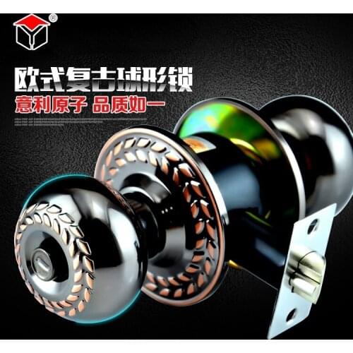 Bedroom Door Spherical Lock Indoor Ball Door Lock Ball Lock Toilet Bathroom Door Lock Universal