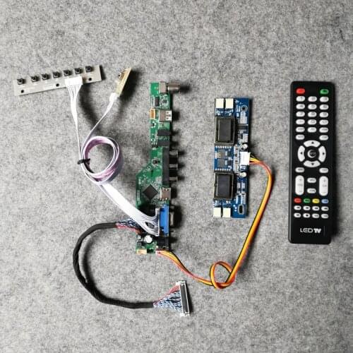 VGA+AV+USB LVDS 30-Pin LCD display universal controller drive board panel DIY kit 1400*1050 For M201P1-L01/M201P1-L03 4CCFL