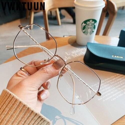 VWKTUUN Anti Blue Light Glasses Irregular Eyeglasses Women Optical Glasses Frames Blue Light Blocking Myopia Glasses Frames