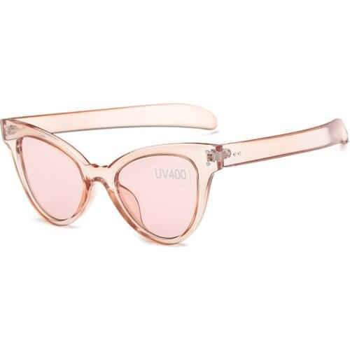 Laura Fairy Fashion Transparent Frame Cateye Women Sun Glasses UV400 UV Protection Shade Sunglasses occhiali da sole donna 2017