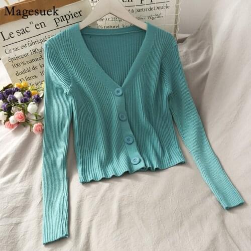 Long Sleeve Striped Sweater Women Autumn Winter Fashion Wool Knitted Cardiagn Sweater Loose V-neck Cardigan Sweater Tops 16999
