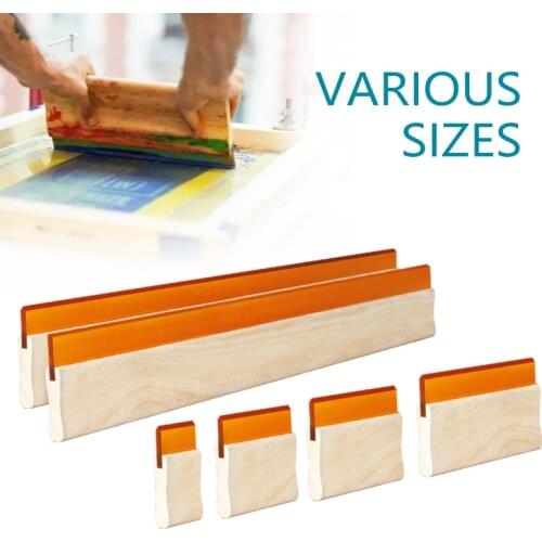 1PC Silk screen scraper Wooden handle silk screen scraper screen printing Ink scraper DIY printing squeegee Oily water
