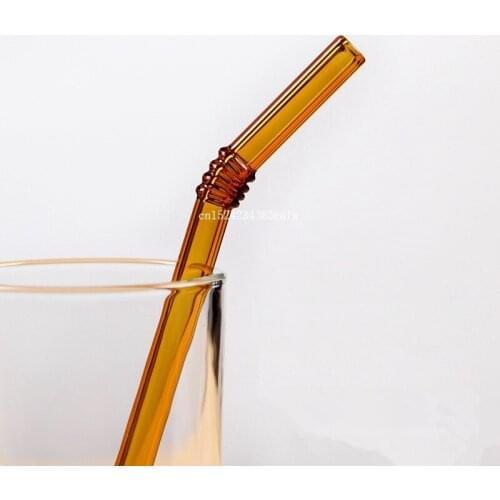 100pcs Pipette Drinking Straws Special Fine Curved Glass Pipet Environmental Glass Health Baby Drinking Art Straws Eco-friendly