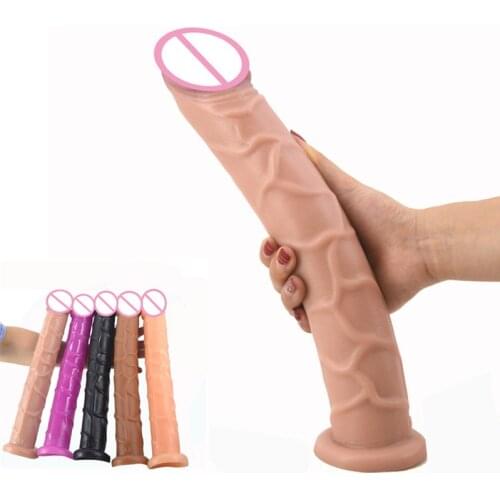 13.2" Big Black Dildo Suction Cup Super Long Dildos Fake Penis Artificial Dick Sex Toys for Women Vagina Masturbation Sex Shop