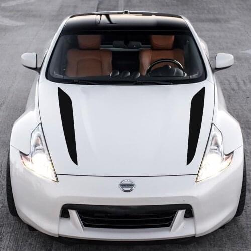 2pcs Car Hood Cover Stickers Auto Stripe Decals Vinyl Film For Audi BMW Ford Volkswagen Toyota Universal Car Tuning Accessories