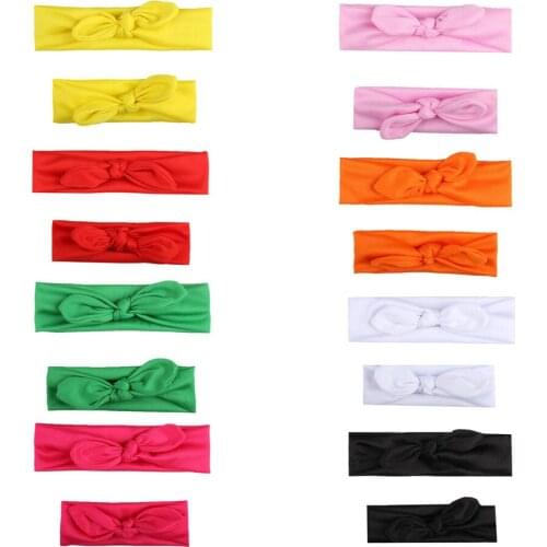 2020 New Baby Girl Boy Headband Kids Toddler Lace Flower Hair Bow Band Accessories Solid Headwear Hairband Photo Props Gifts