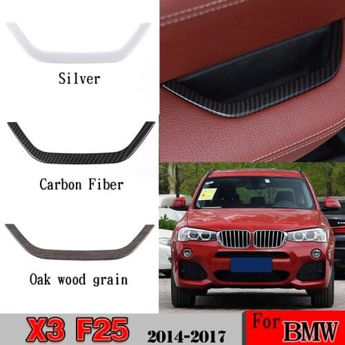 3 Color ABS plastic Inside handle Box Frame Trim Interior Armrest Main Drive Handle Storage For BMW X3 F25 14-17 Car Accessories