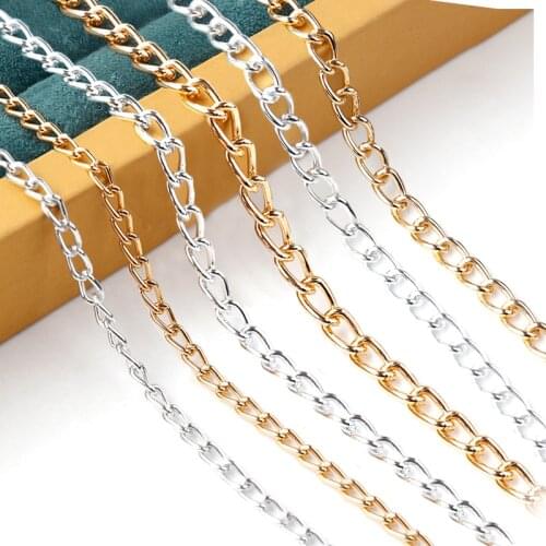 5 Meters/Lot Aluminum Twisted Chains Bulk Fit Necklace Bracelets For DIY Jewelry Findings Making Materials Handmade Supplies
