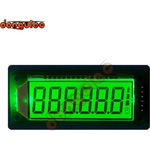 6-Digit "8 8 8.8.8.8" 7 Segment Digital 5V LCD Module Display Screen Panel build-in HT1621 Controller Green Backlight
