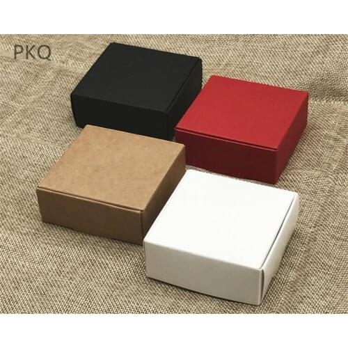 7.13 50pcs/lot Small Kraft paper gift packaging box,kraft cardboard handmade soap candy box craft Jewelry paper gift box