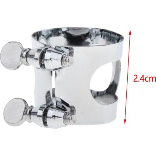 Alto E-Flat Sax Saxophone Mouthpiece Ligature Clamp Saxophone Parts Silver