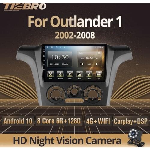 Tiebro 2DIN Android 10 Car Radio For Mitsubishi Outlander 1 2002-2008 GPS Navigation 2 Din Stereo Receiver Car Multimedia Player