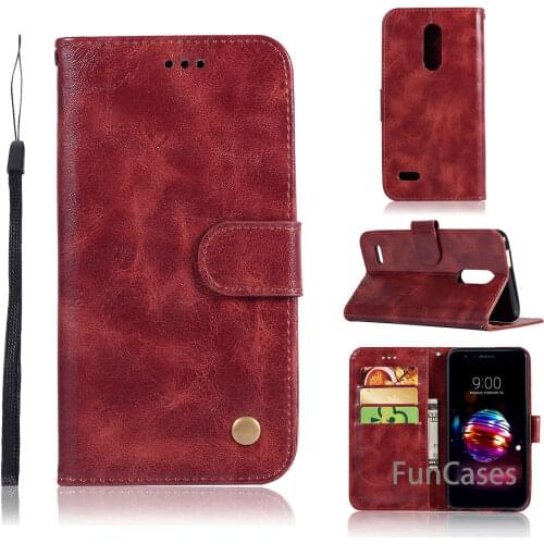 Case for Coque LG K10 2018 Fundas Cover Leather TPU Case Stand Card Holder Kryty Celulars Phone Case Shell for LG K10 2018