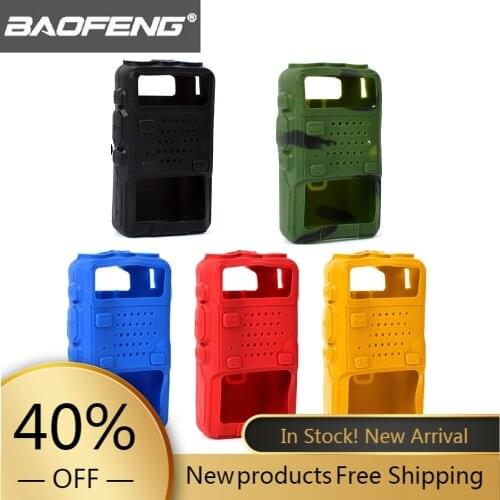 Rubber Soft Silicone Handheld Cover Shell Case Holster Anti- Moisture Dust for Baofeng Walkie Talkie 5RA 5RB 5RC 5RD THF8 UV5R