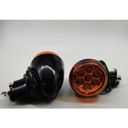 Black/Chrome Rear Motorcycle Amber Turn Signal Lights for Harley Sportster XL 883 1200 1992-2019 15 Moto Signal Indicators Lamp