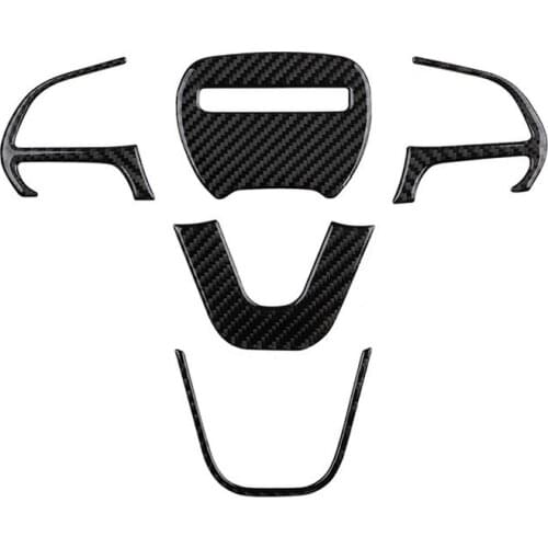 For Dodge Challenge 2015-2021 Carbon Fiber Interior Accessories Steering Wheel Decorative Panel Decorative Stickers 5D