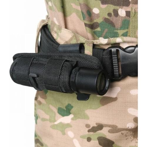 Flashlight Pouch Holster Carry Case Durable Holder 360 Degrees Rotation Portable for Outdoor FK88