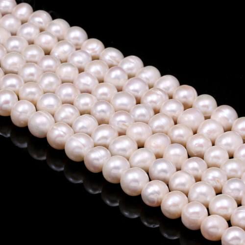 Hot Sale Freshwater White Pearls Round Beads Natural Pearls For Jewelry Making DIY Elegant Necklace Bracelet Accessories 15