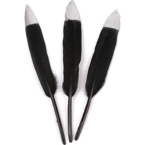 10pcs/bag Black/White Color Height 10-15cm Newest Silver Color Goose For DIY Home Decoration Party Prom Clothing Feathers