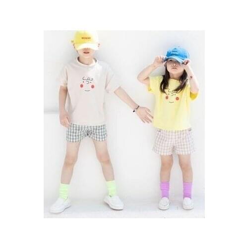 Summer Unisex Kids Shorts Casual Korean Plaid Shorts For Girls Cotton Fashion Boys Pants 2 3 4 5 6 Years Toddler Shorts 2019