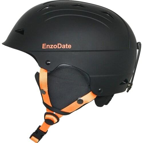 EnzoDate Ski Snow Helmet Light Weight Winter Sports Snowboarding Helmet for Men Women with Detachable Earmuffs