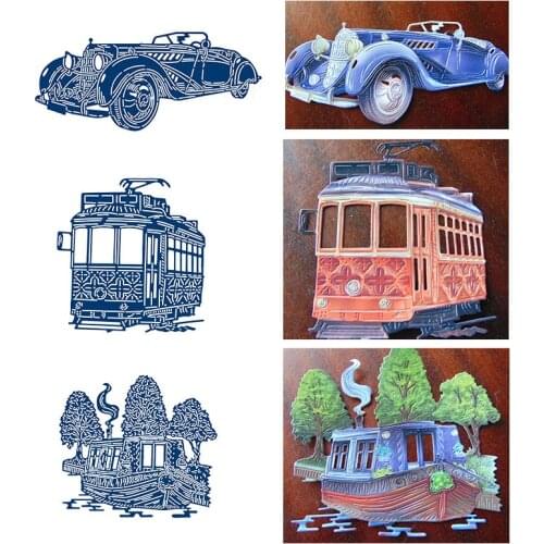 Vehicle Car Train Steamship Metal Cutting Dies for DIY Scrapbooking Craft Paper Cards Making 2019 New