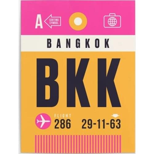 Modular Pictures Canvas Prints Retro Airline Luggage Tag Letter Painting Wall Art Poster Home For Living Room Decoration Frame