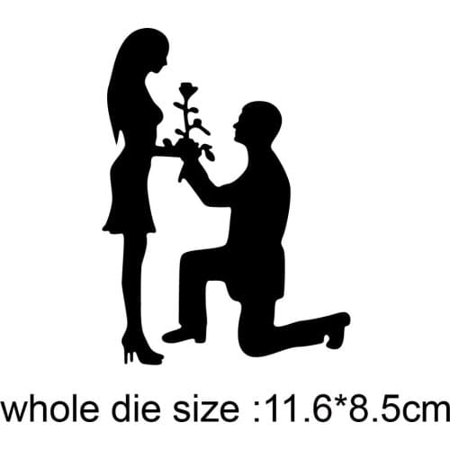 Men propose marriage Metal Cutting Dies new die template for DIY Scrapbooking Album Decor Embossing Paper Card Crafts Die Cut