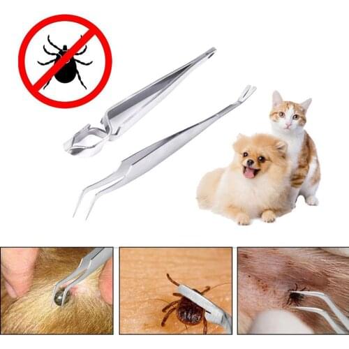 Tick Remover Tool Set Tick Hook Stainless Steel Tick Picker Flea Removal Tool for Dogs Cats Flea Comb