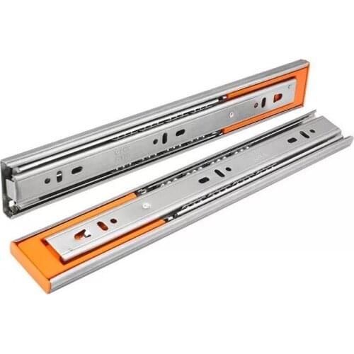 10" - 22" Stainless Steel Drawer Slides Soft Close Drawer Track Rail Sliding Three-Section Cabinet Slides Furniture Hardware