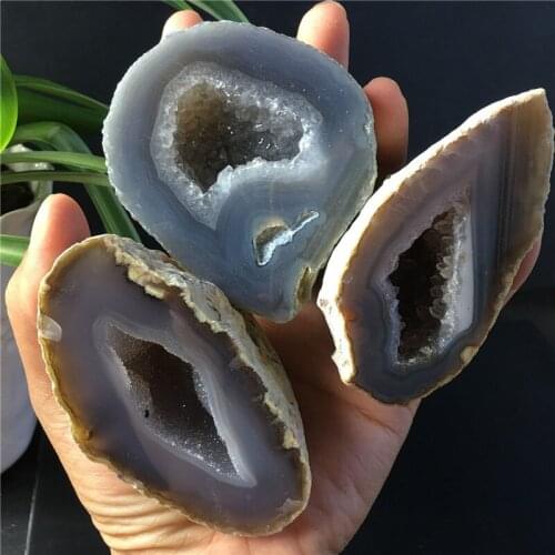Natural Agate Geode Slice Quartz Crystal Cluster Minerals Reiki Healing Crystal Home Decoration