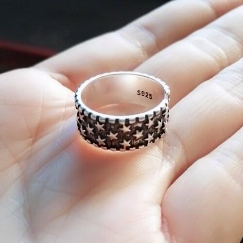 Charming Open Star Ring for Women Vintage Boho Party Rings Gothic Punk Jewelry Gifts for Girls 2021