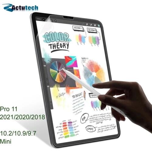 Actutech how to write on paper screen protector for iPad Pro 11 2021 Air 4 3 iPad 10.2 iPad Mini 5 8 8th generation as paper