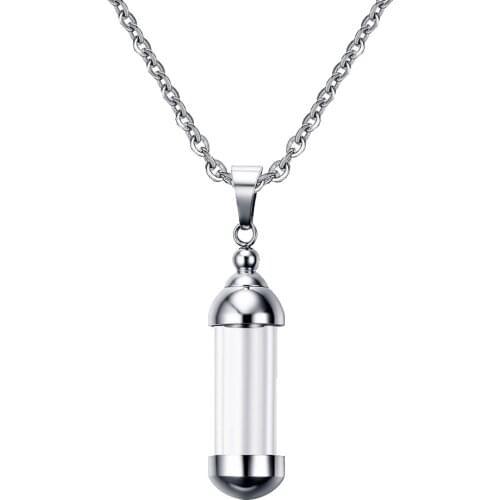 Cylinder Urn Necklace for Ashes Cremation Jewelry/Keychain for Human Pet Memorial Keepsake Pendant Charm Ashes Jewelry