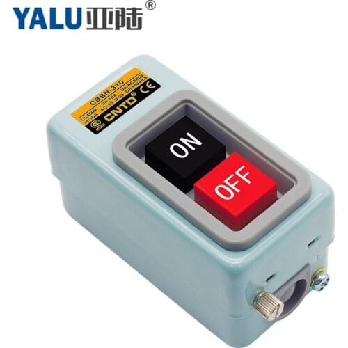 Push Button Power Switch Three Phases Power Control Start Switch 3P 10A 1.5KW CBSN-310