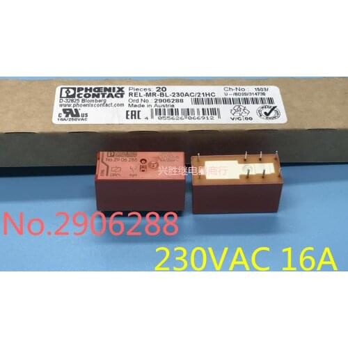 Relay NO.2906288 230VAC 16A 8 pin