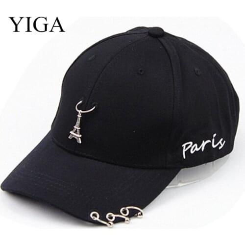 YIGA 2018 Hat fashion Solid color men and women personalized hat pendant three-ringed cap for Man Women wholesale