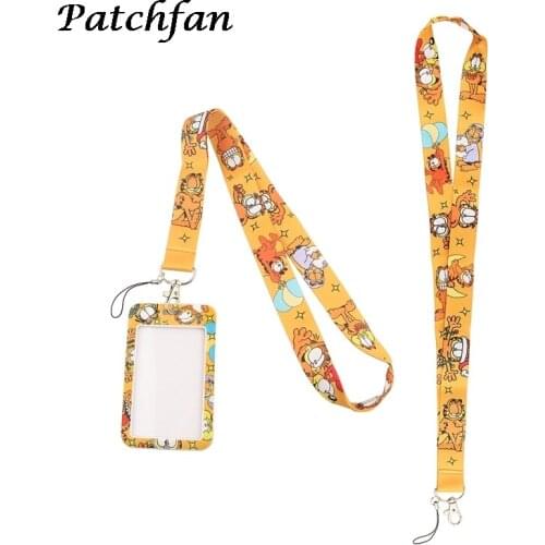 AD236 Patchfan Cartoon Cat Mobile Phone Lanyard With Care Cover For Key USB Badge Holder Neck Lanyard