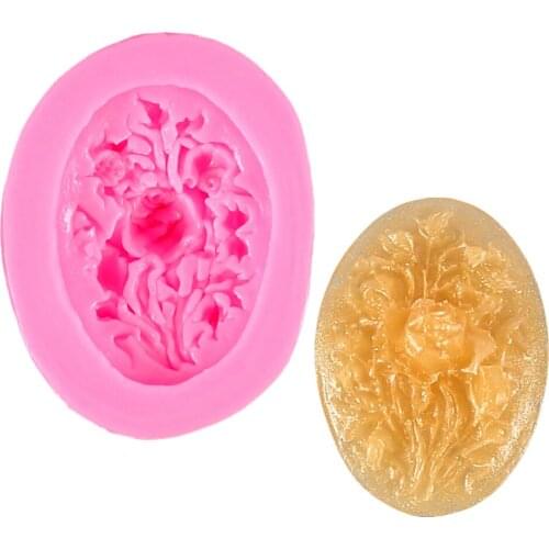 Rose Flower Cake Decoration Silicone Resin Mold 3D Rose Fondant Chocolate Cupcake Candy Gum Paste Baking Mold