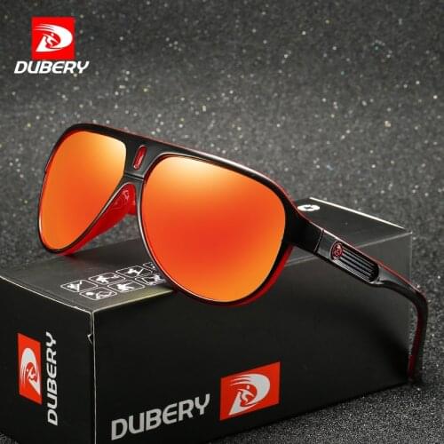 DUBERY Brand Design Polarized Sunglasses Men Driving Shades Male Retro Sun Glasses For Men Summer Mirror Goggle UV400 Oculos 163