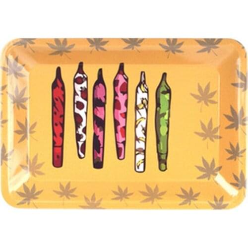 Tobacco Rolling Tray 18*12.5CM Herb Tobacco Tinplate Plate Smoking Accessories Cigarette Rolling Tray For Grinder