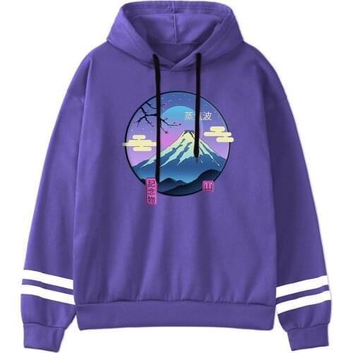 Hoody Mount Fuji Pattern Print Men 2021 Hoodies Fashion Street Warm Aesthetics Mens Korean Sweatshirts Harajuku Brand Clothes